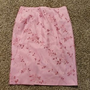Y2K cherry blossom silk skirt 🌸